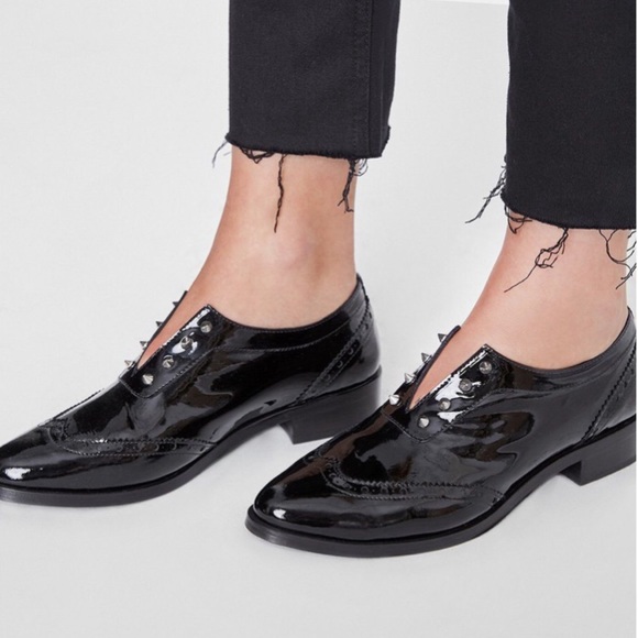Anine Bing Shoes - NWT! Anine Bing - Black Patent Leather Oxfords